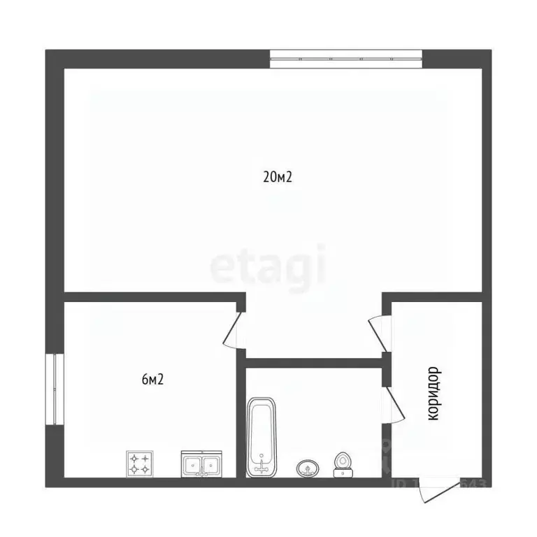 1-к кв. Псковская область, Псков Советская ул., 53 (30.9 м) - Фото 2