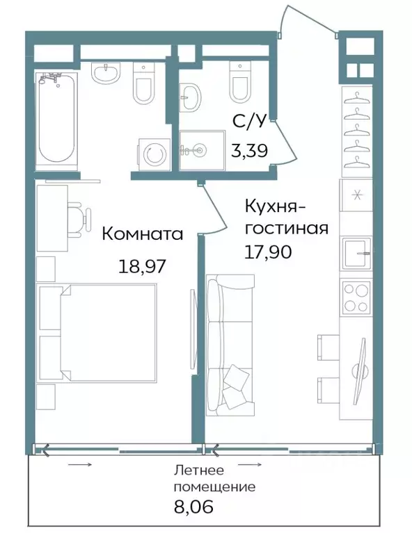1-к кв. Крым, Саки ул. Морская (48.32 м) - Фото 0