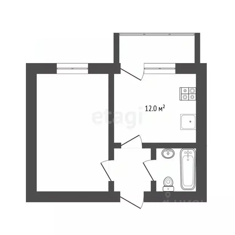 1-к кв. Тюменская область, Тюмень ул. Достоевского, 18 (38.8 м) - Фото 2