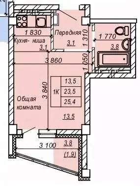 1-к кв. Новосибирская область, Новосибирск Затулинский жилмассив, ул. ... - Фото 1