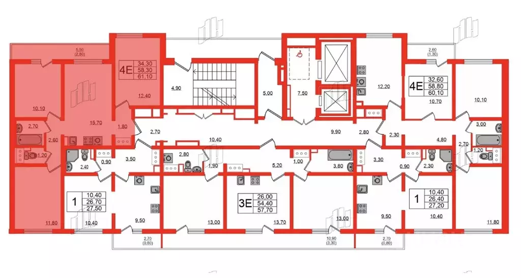 3-к кв. Санкт-Петербург ул. Пейзажная, 30 (61.1 м) - Фото 2