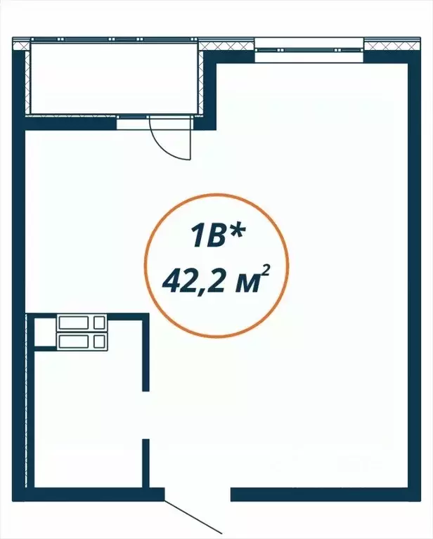 Студия Приморский край, Находка  (42.2 м) - Фото 1