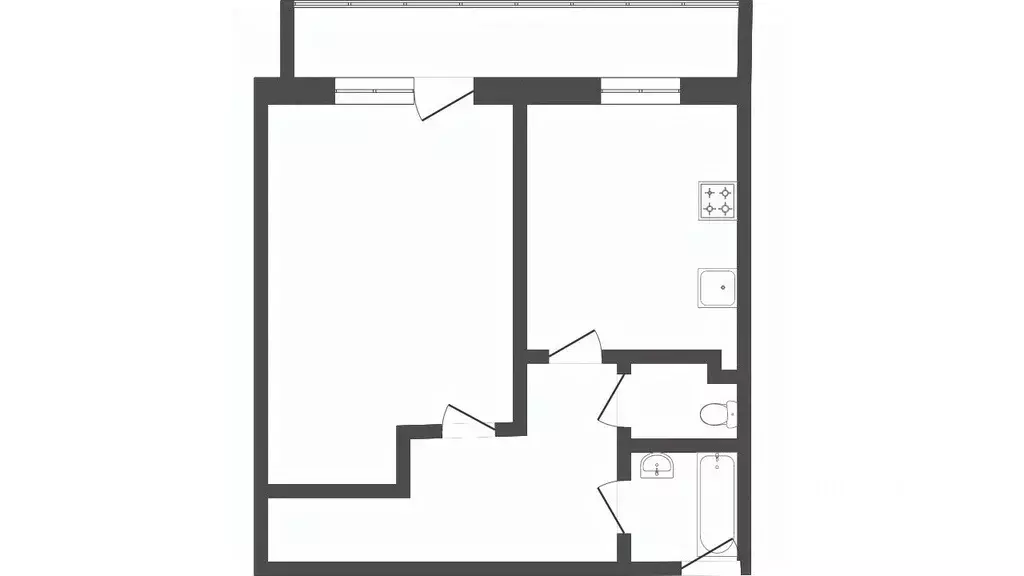 1-к кв. Тюменская область, Тюмень ул. Николая Федорова, 12к2 (32.8 м) - Фото 0
