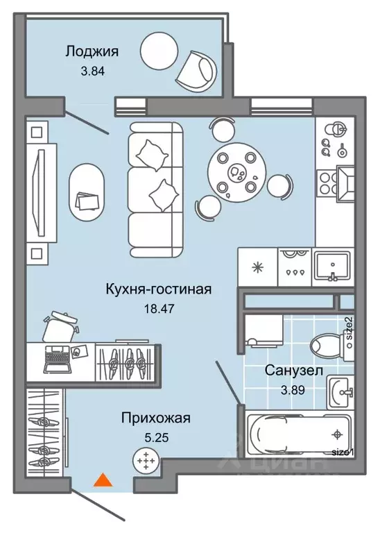 Студия Ульяновская область, Ульяновск Юго-Западный мкр, Ультраград ... - Фото 0