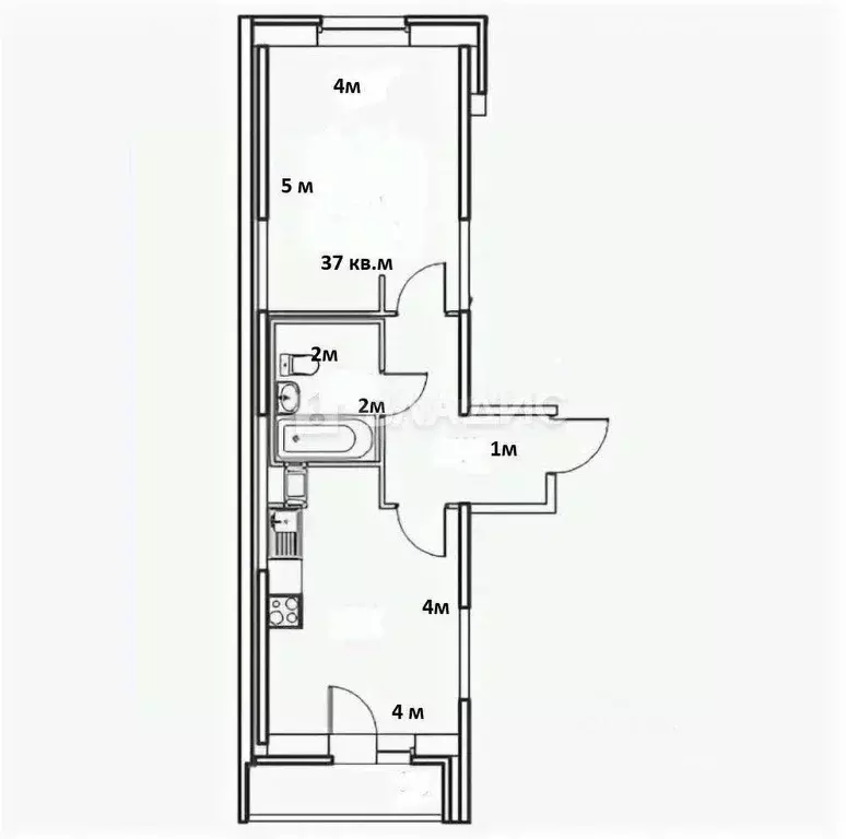 1-к кв. Крым, Феодосия муниципальный округ, с. Береговое ул. 40 лет ... - Фото 0