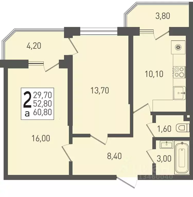 2-к кв. Краснодарский край, Краснодар пос. Березовый, ул. ... - Фото 1