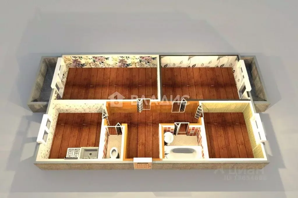 3-к кв. Иркутская область, Ангарск 17-й мкр, 13 (68.3 м) - Фото 1