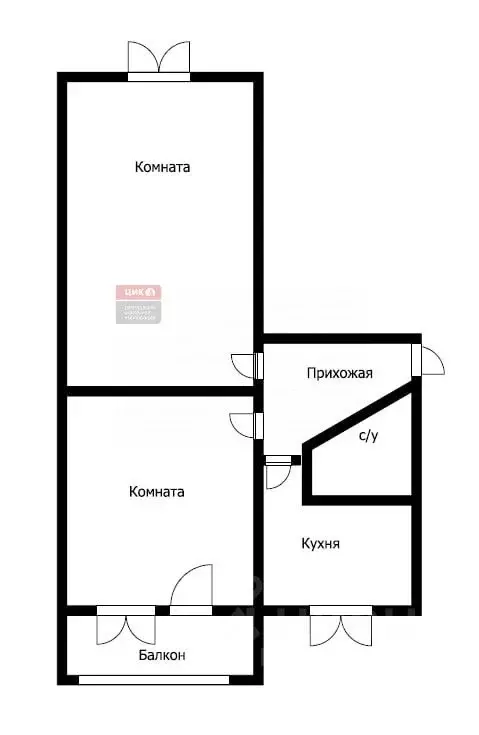 2-к кв. Рязанская область, Новомичуринск г. Пронский муниципальный ... - Фото 1