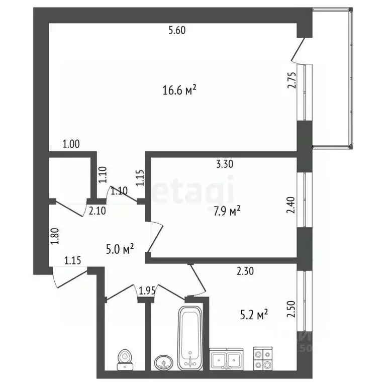 2-к кв. Нижегородская область, Выкса ул. Симы Битковой, 28 (38.6 м) - Фото 1