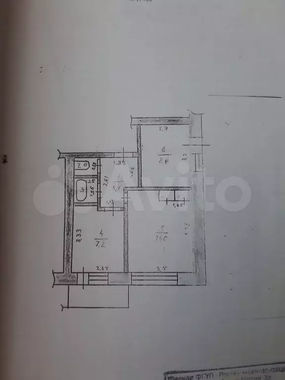 2-к. квартира, 37,8 м, 1/3 эт. - Фото 0