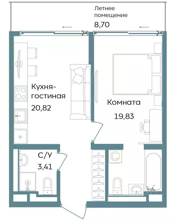 2-к кв. Крым, Саки ул. Морская (52.76 м) - Фото 1