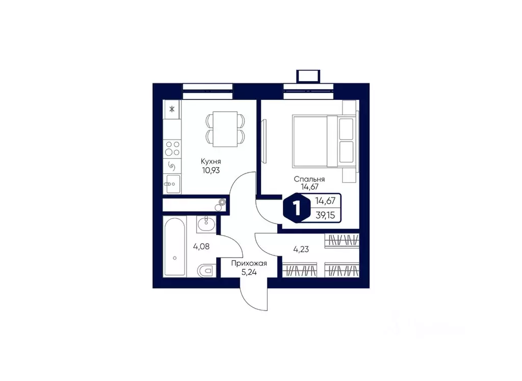 1-к кв. Московская область, Дмитровский муниципальный округ, с. ... - Фото 1