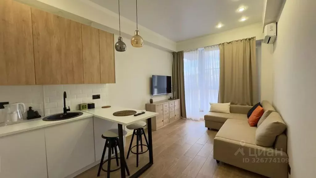 Студия Краснодарский край, Сочи Новый Сочи мкр, ул. Санаторная, 46 ... - Фото 1