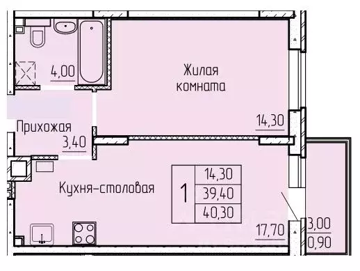 1-к кв. Ростовская область, Батайск ул. Макаровского, 4к2 (40.2 м) - Фото 0