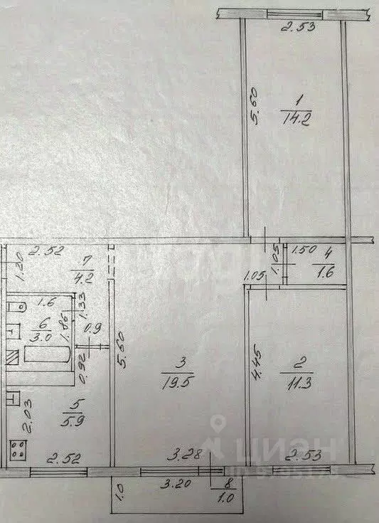 3-к кв. Татарстан, Казань ул. Нурсултана Назарбаева, 66к1 (59.7 м) - Фото 1