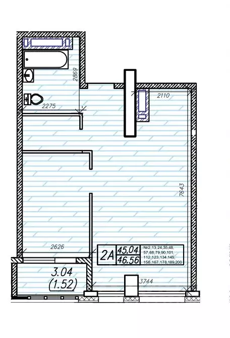 2-к кв. Приморский край, Владивосток Енисейская ул. (46.56 м) - Фото 1