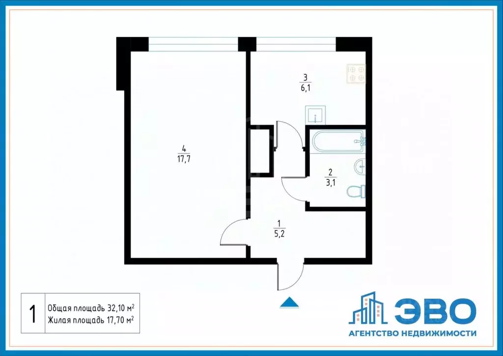 1-к кв. Санкт-Петербург, Санкт-Петербург, Ломоносов Ораниенбаумский ... - Фото 2