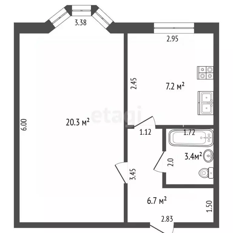 1-к кв. Ямало-Ненецкий АО, Губкинский 9-й мкр, 5 (37.9 м) - Фото 2