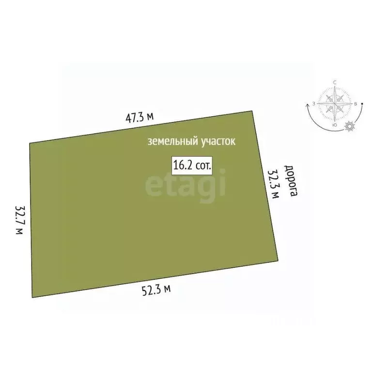 Участок в Томская область, Томск пос. Родионово, ул. Радуница (16.0 ... - Фото 2