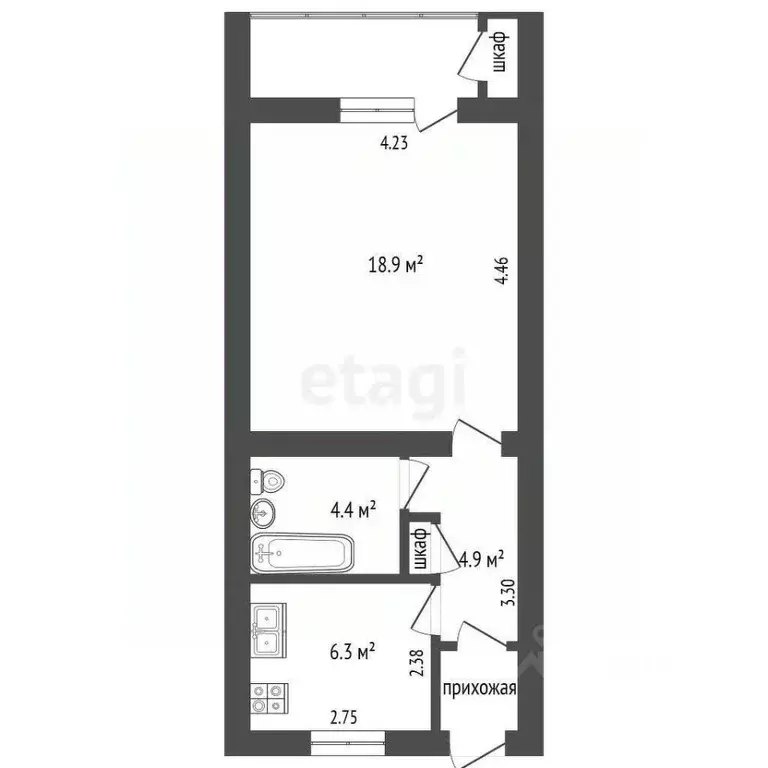 1-к кв. Крым, Алушта ул. Судакская (37.2 м) - Фото 2