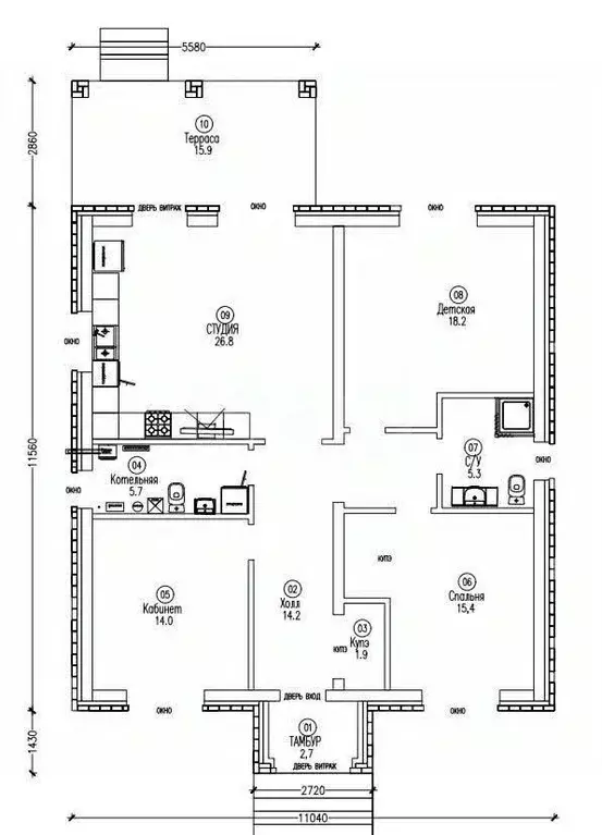 Дом в Татарстан, Высокогорское с/пос, д. Эстачи ул. Жемчужная (126 м) - Фото 2