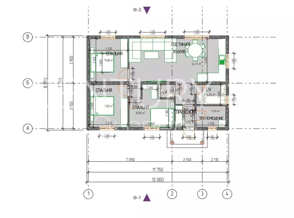 Дом в Калининградская область, Гурьевск  (96 м) - Фото 1