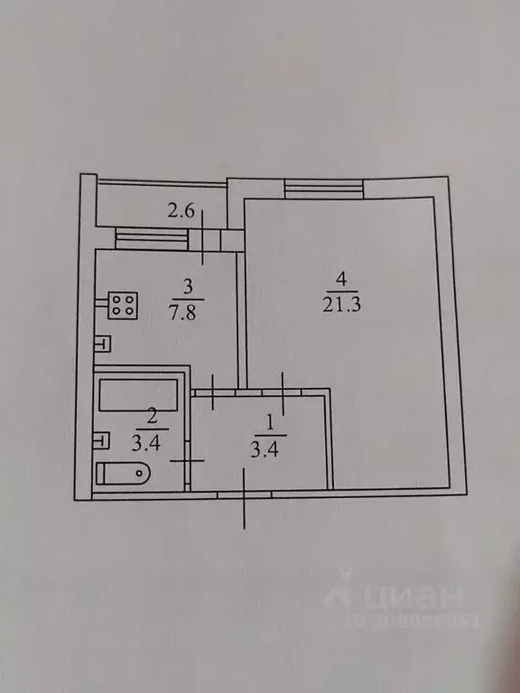 1-к кв. Саратовская область, Саратов Каспийская ул., 3 (37.0 м) - Фото 0