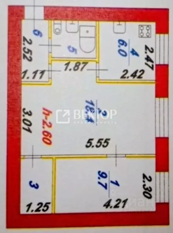 2-к кв. Ивановская область, Тейково ул. Новоженова, 14 (42.9 м) - Фото 2