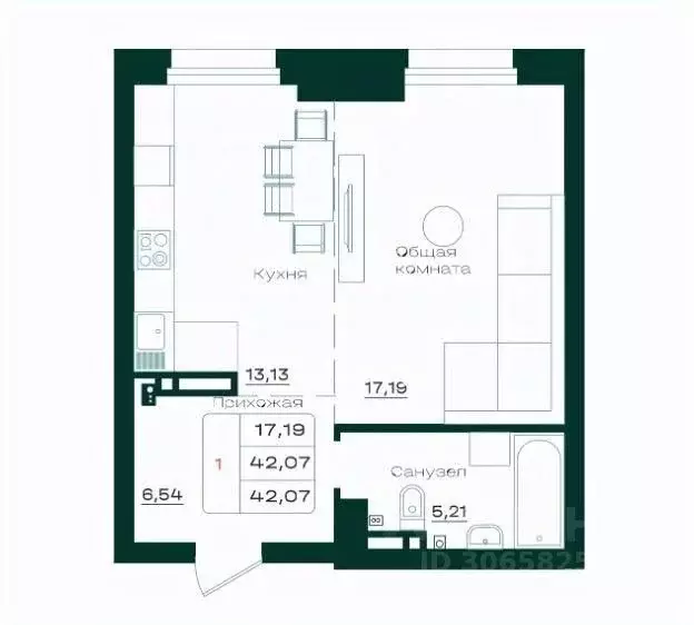 2-к кв. Алтайский край, Барнаул просп. Строителей, 18 (43.0 м) - Фото 1