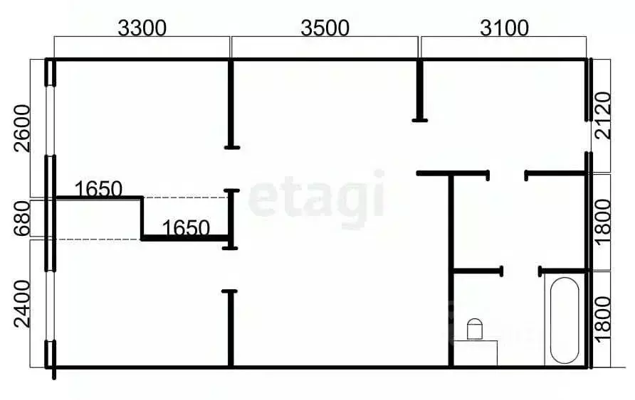 2-к кв. Иркутская область, Иркутск ул. Сергеева, 5/8 (58.7 м) - Фото 2