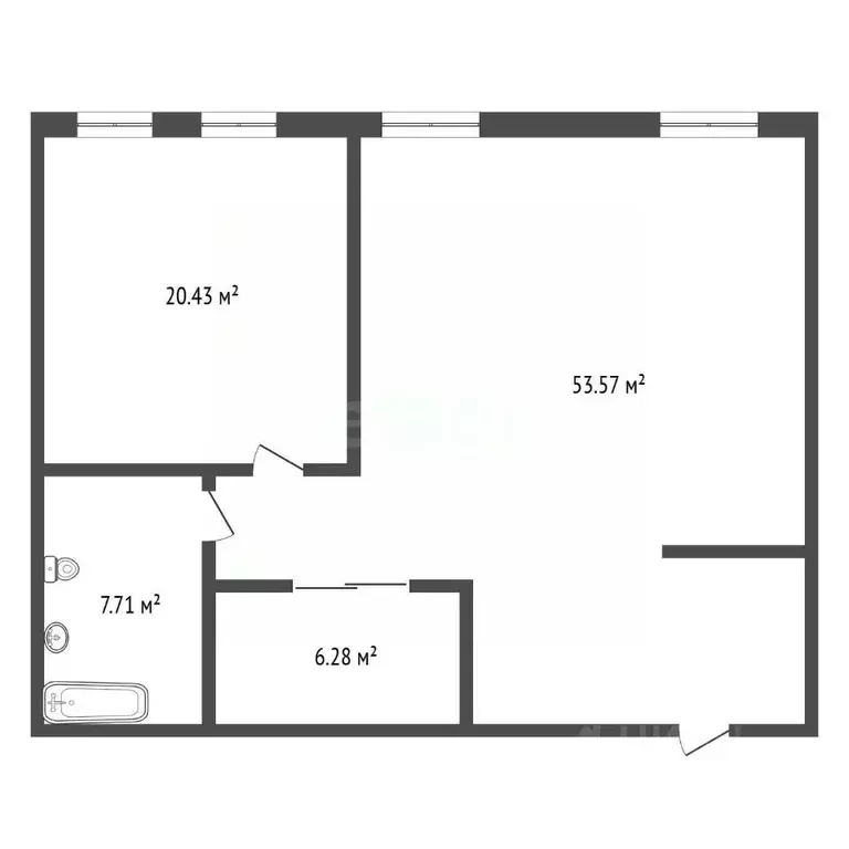 2-к кв. Красноярский край, Красноярск ул. Бограда, 103 (59.5 м) - Фото 2