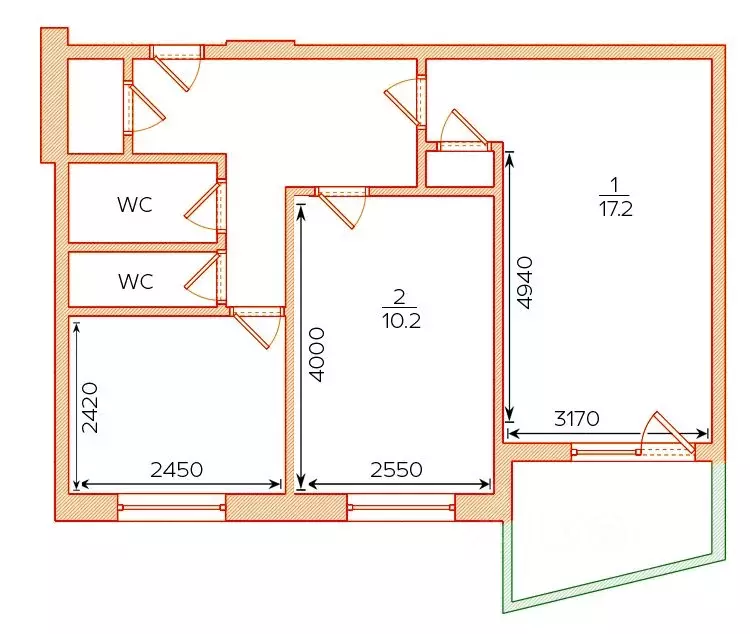 2-к кв. Москва Голубинская ул., 19 (44.8 м) - Фото 1