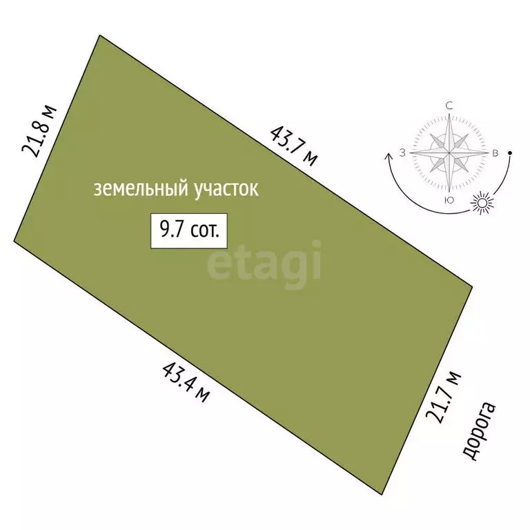 Участок в Тюменский район, деревня Насекина (9 м) - Фото 0
