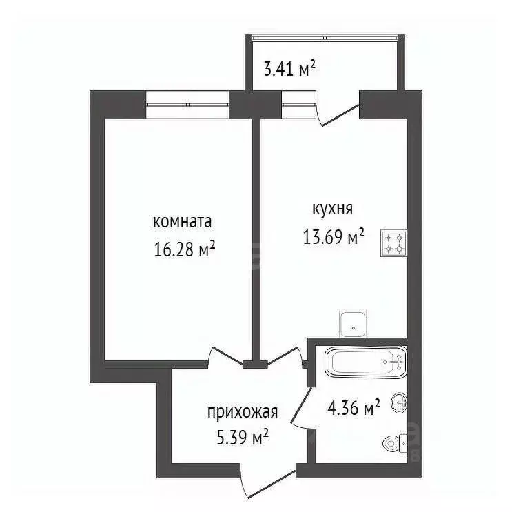 1-к кв. Красноярский край, Красноярск ул. Ладо Кецховели, 27 (39.0 м) - Фото 2