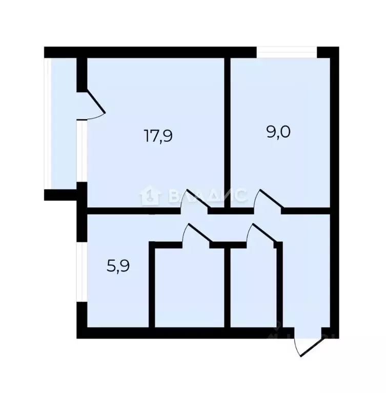2-к кв. Липецкая область, Липецк ул. Циолковского, 8/3 (43.0 м) - Фото 2