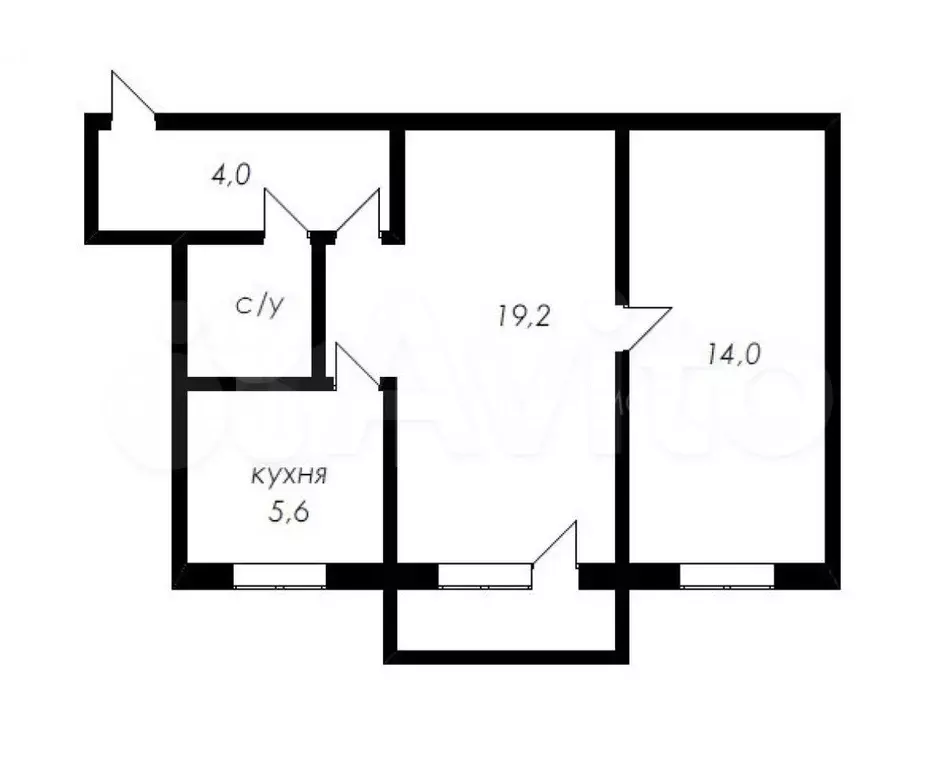 2-к. квартира, 47 м, 2/5 эт. - Фото 0