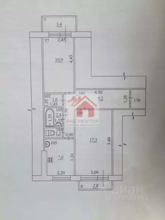 2-к кв. Самарская область, Самара просп. Металлургов, 23 (49.6 м) - Фото 1