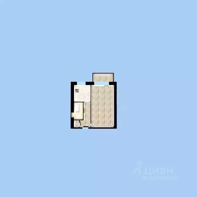 1-к кв. Башкортостан, Уфа ул. Машиностроителей, 4 (32.9 м) - Фото 1