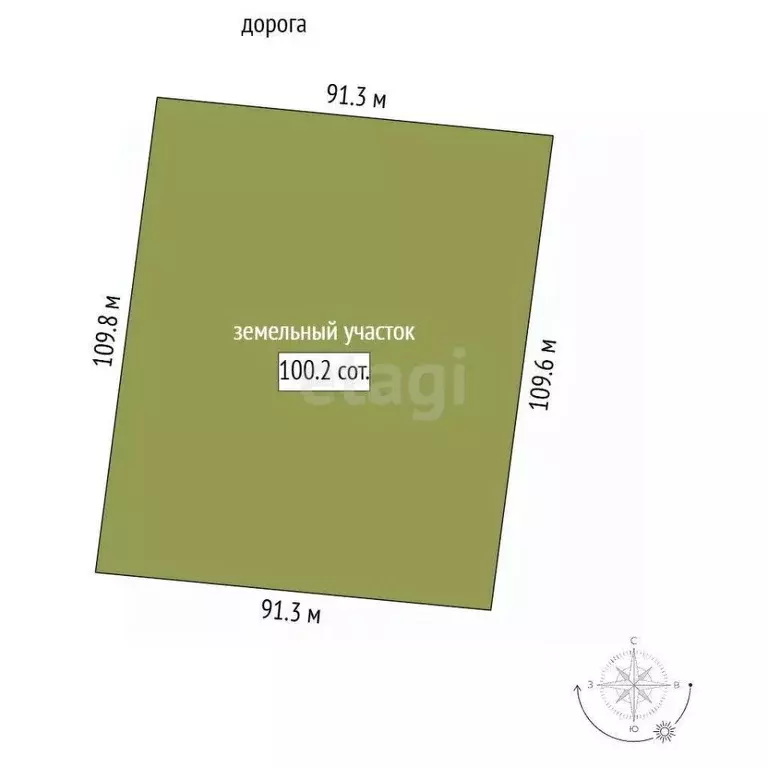 Участок в Крым, Ленинский район, с. Батальное ул. Степная (100.17 ... - Фото 2