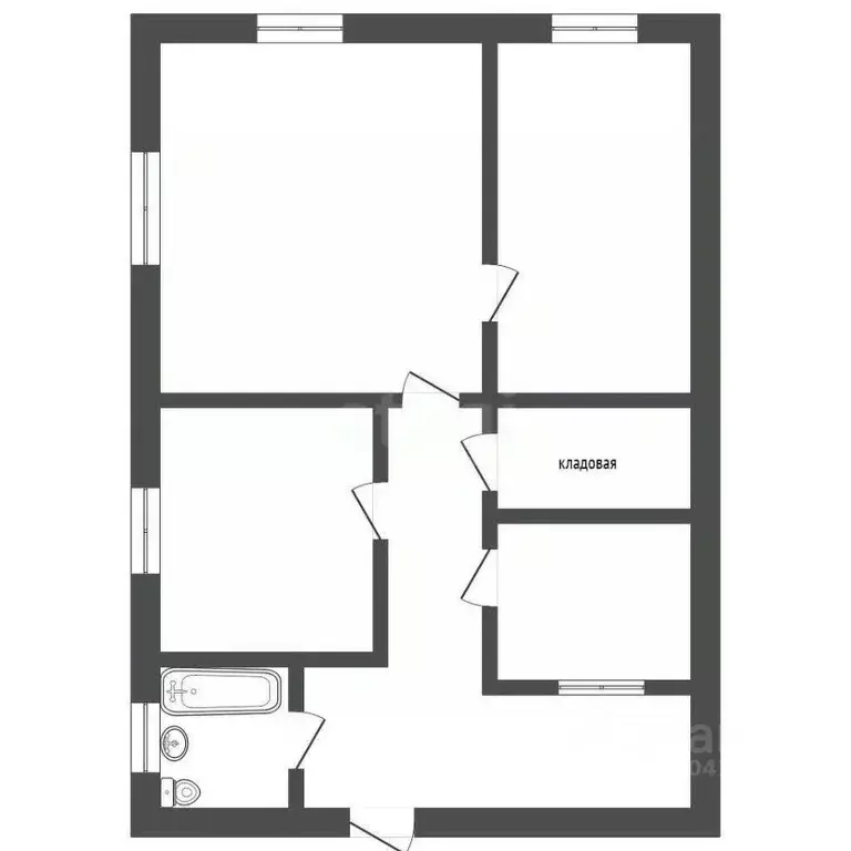 3-к кв. Севастополь ул. Новикова, 20 (57.3 м) - Фото 1