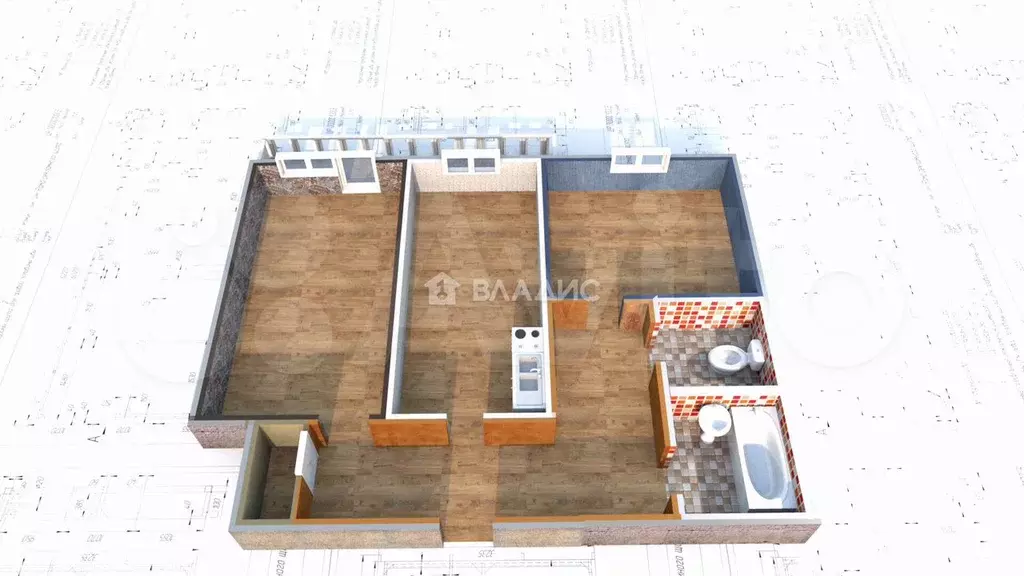 2-к. квартира, 50 м, 2/5 эт. - Фото 0