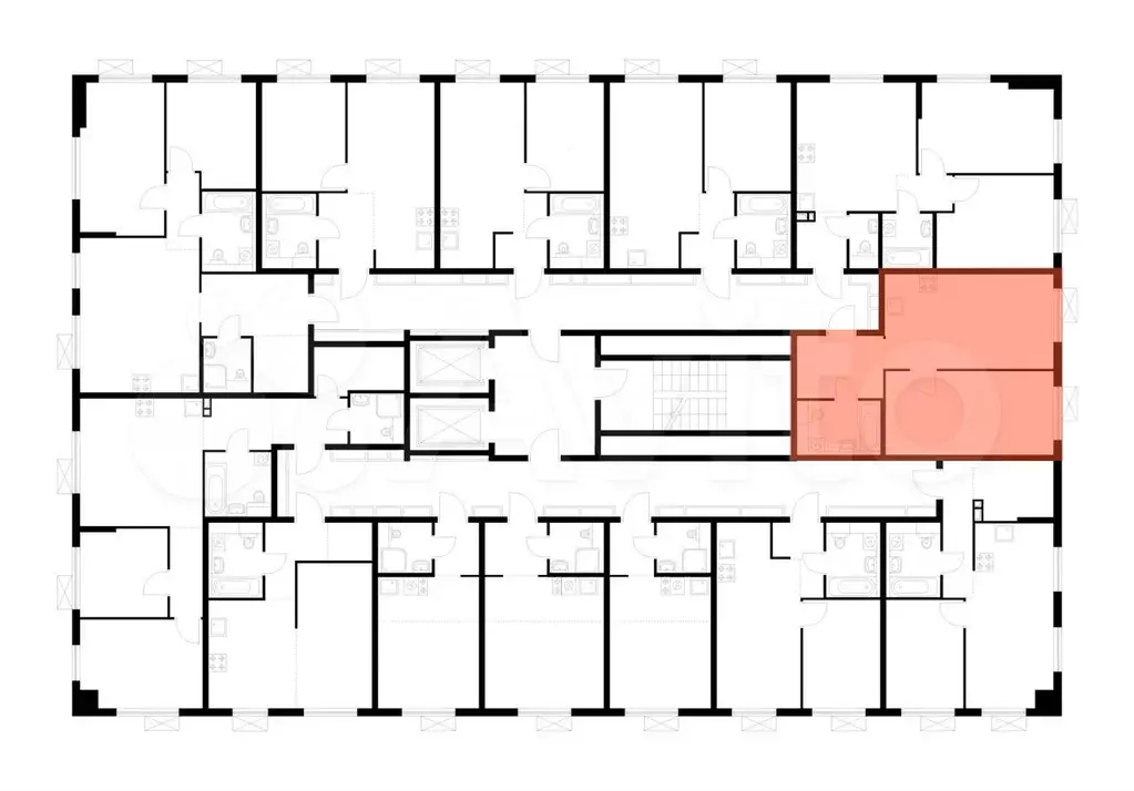 1-к. квартира, 44,1 м, 9/9 эт. - Фото 1