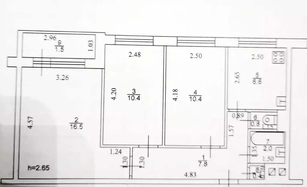 3-к кв. Татарстан, Казань ул. Кулахметова, 3 (56.4 м) - Фото 1