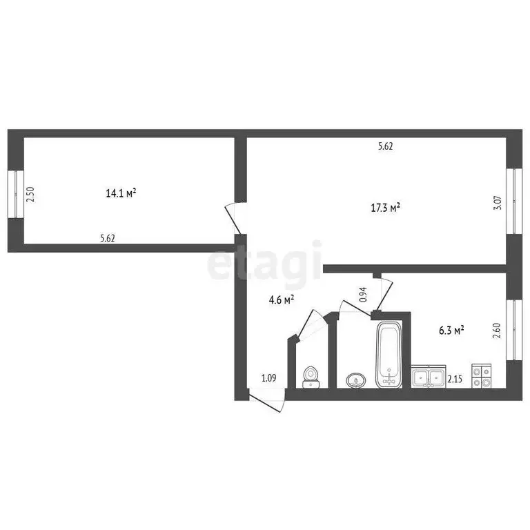 2-комнатная квартира: Реутов, Советская улица, 7 (45.3 м) - Фото 0
