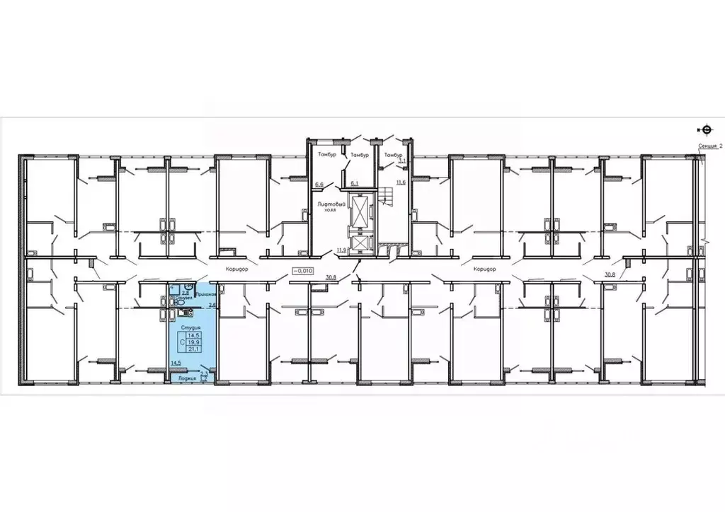 Студия Воронежская область, Воронеж Боровое мкр, Микрорайон Боровое ... - Фото 2