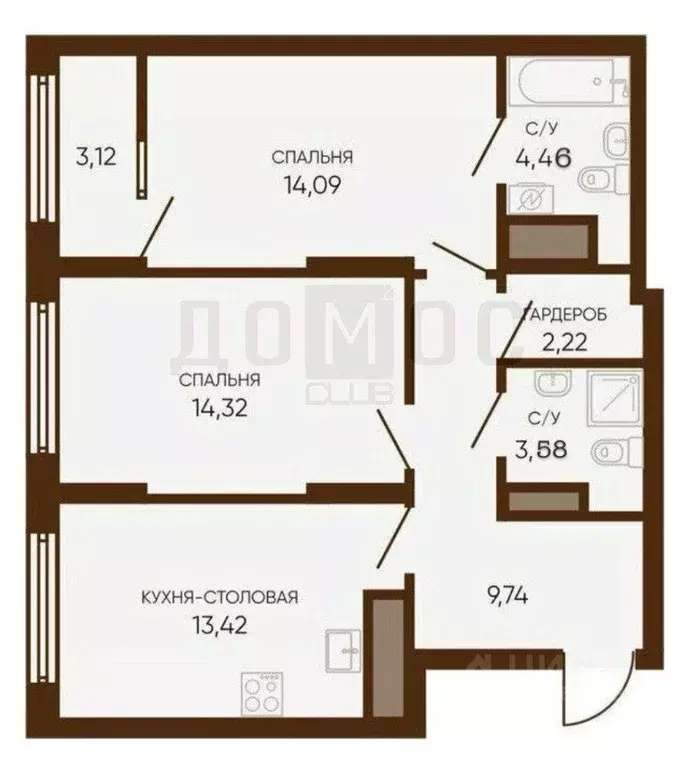 2-к кв. Свердловская область, Екатеринбург Вторчермет жилрайон, ул. ... - Фото 2