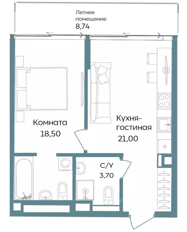 2-к кв. Крым, Саки  (51.94 м) - Фото 1