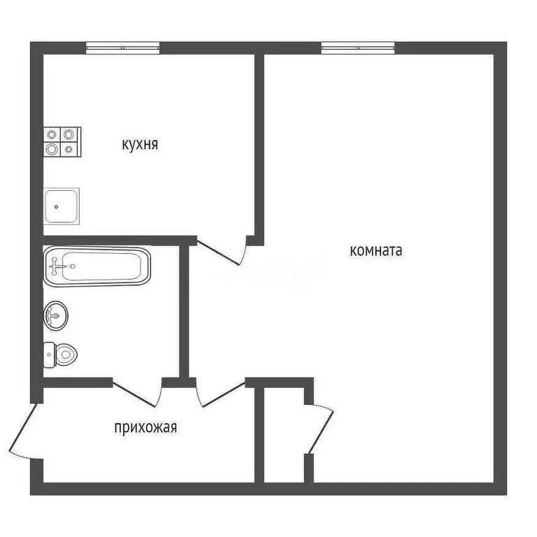 1-комнатная квартира: Кириши, улица Мира, 19 (29.9 м) - Фото 1