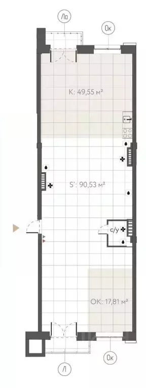 3-к кв. Иркутская область, Иркутск ул. Сурикова, 21А (163.76 м) - Фото 0