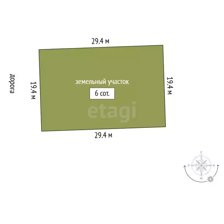 Участок в Каменское, Почтовый переулок, 8Б (6 м) - Фото 0